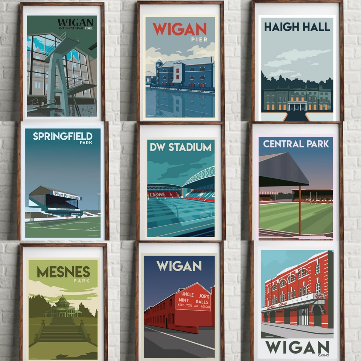 RedBrickDesign1's tweet photo. 15% off our collection of some of our favourite Wigan locations past and present. more designs in the shop but couldn't squeeze them all in here!
Use code JULY15 at checkout on orders of Β£40 π
#wigan #WiganAthletic #wafc #wigancasino #northernsoul #wiganwarriors #wrlfc https://t.co/oM9eToVucr