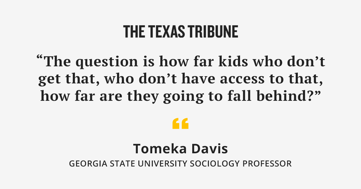"The question is how far kids who don't get that, who d