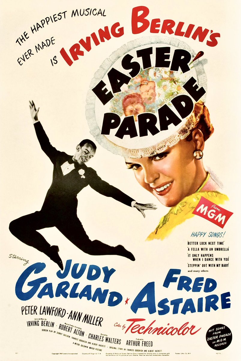 [7] “Easter Parade” (1948)The movie that brought Astaire out of brief retirement—thanks to a Gene Kelly injury. Not only one of Fred’s best musicals (best non-RKO), but also one of Judy Garland’s best. Combine them with Ann Miller and Irving Berlin’s music and there is magic