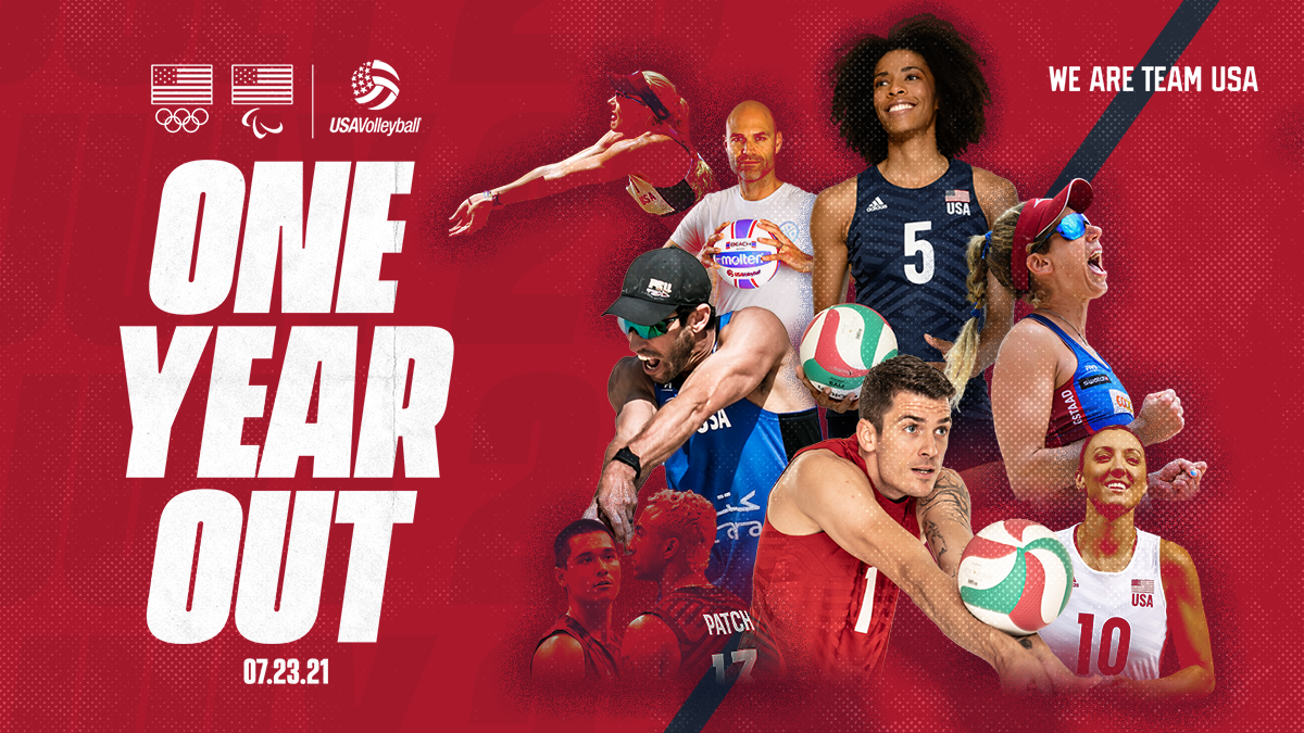 usavolleyball's tweet photo. 𝙊𝙉𝙀 𝙔𝙀𝘼𝙍‼️ #TokyoOlympics https://t.co/NWqRlW1OMV