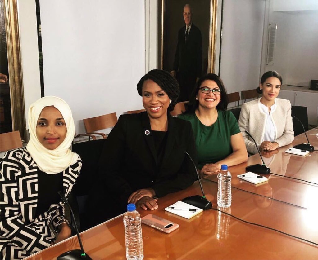 Election of AOC,Ilhan Omar,Rashida TlaibAyanna Pressley was a big fuck you to white supremacists, misogynists, Islamophobes, racists, & those who believe politics are domain of wealthy white men who seek to maintain economic & social status quo that keeps rest of us in our place