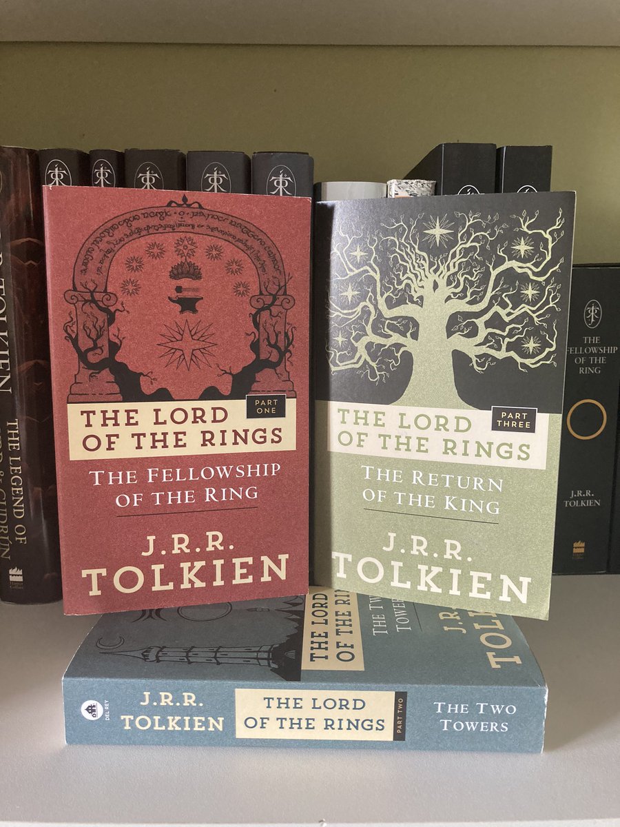 Seeing  #TolkienEveryday posts from  @sunamiami  @The_Tolkienist and  @MLCorbier have inspired me to do my own!So here it goes!  #TolkienEveryday Day 1: I recently recived the newest  @DelReyBooks PB set! Even though I usually stick with UK versions I had to get these beauties!