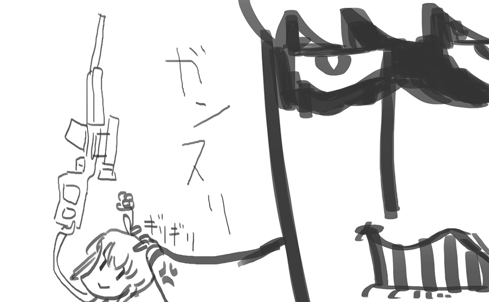 昔描いたガンスリのやつ 