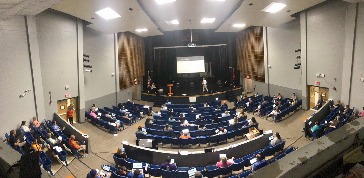 We have a house full of (socially distanced) teachers gettin’ their Google Classroom on! #GoingtheDistance <a href="/DCcougarnation/">Dickson County High School</a>