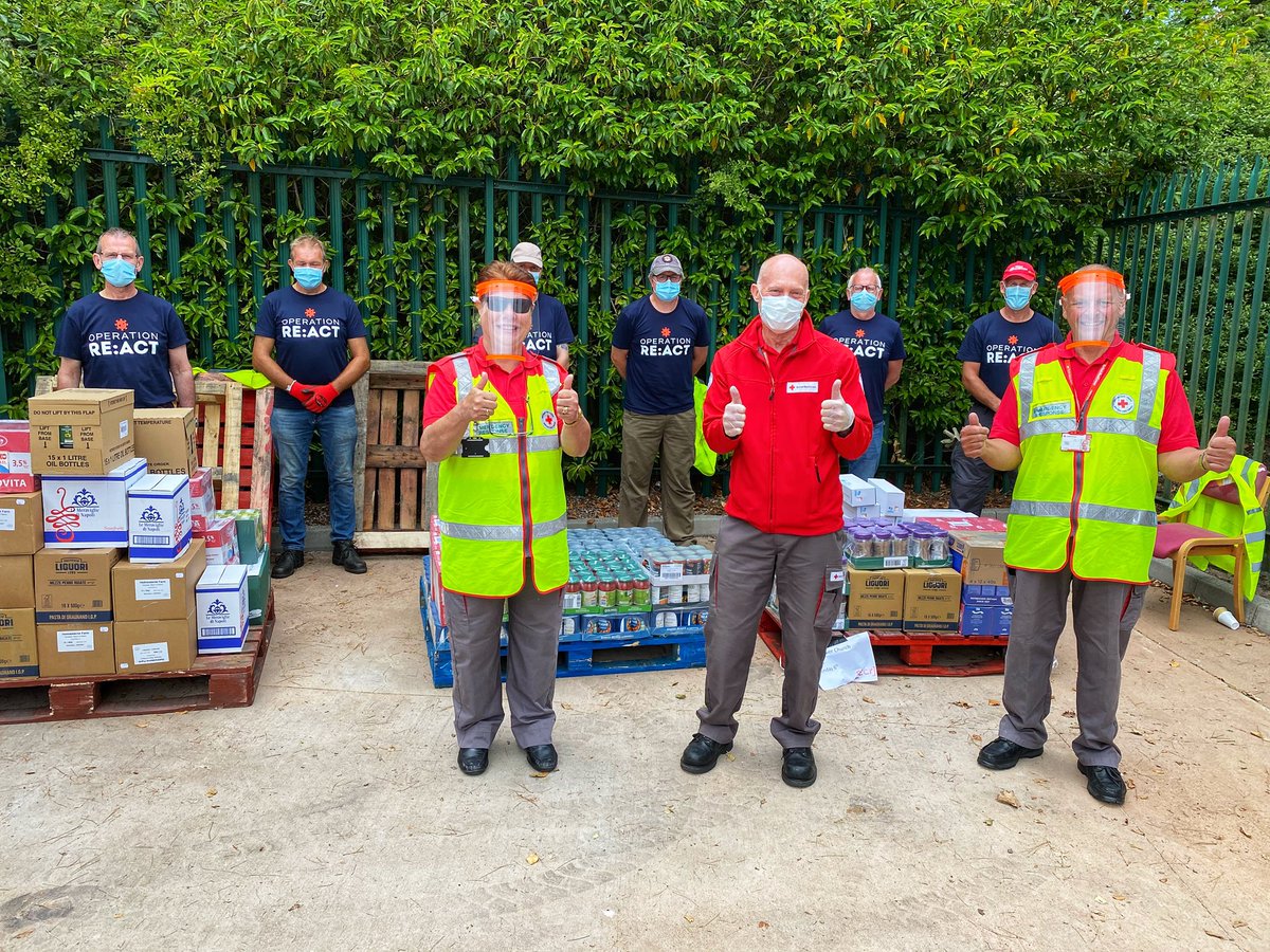 REACT_Volunteer's tweet photo. It’s a real privilege working with @FareShareSW &amp; @BritishRedCross at the Exeter Emergency Collection Point. 

Distributing tonnes of food with @React_Response to charities in Devon &amp; Cornwall to relieve food poverty to families in need 🥗🌽🥒

#ActionAgainstPoverty #OpReact https://t.co/Mmce1R5VOF