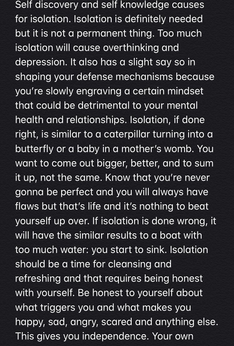 GoodwinTre's tweet image. This is my outlook on healing, growth, and self isolation. What works for me may not work for others, but I hope this is beneficial to y’all.