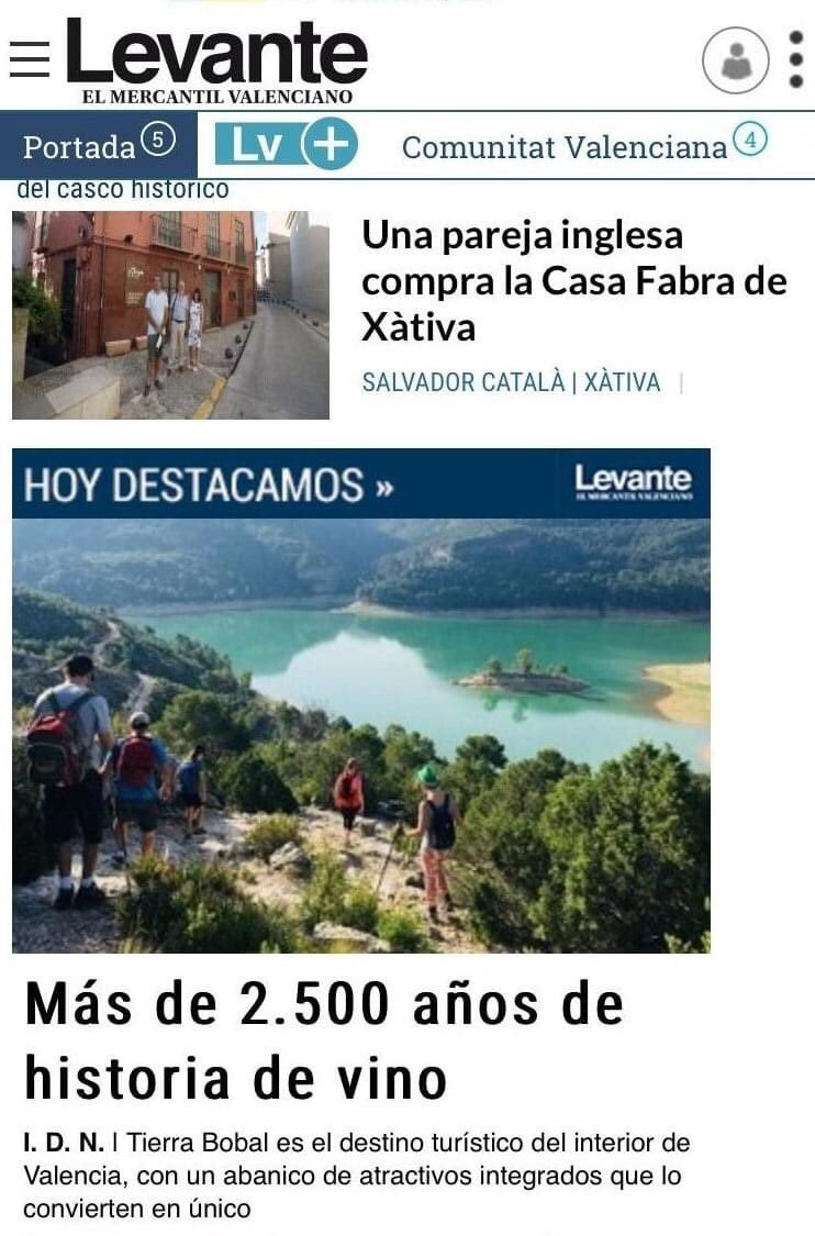 👏📲 #TierraBobal aparece como destino turístico destacado en <a href="/levante_emv/">Levante-EMV</a> ✅ Descubre los atractivos de nuestra #comarca: 

🍷 Enoturismo 👉 bit.ly/32RkNOj

🏞 Naturaleza 👉 bit.ly/3eXIIho

🏺Cultura y patrimonio 👉 bit.ly/2WPHv5x

<a href="/GVAturisme/">GVA Turisme</a>