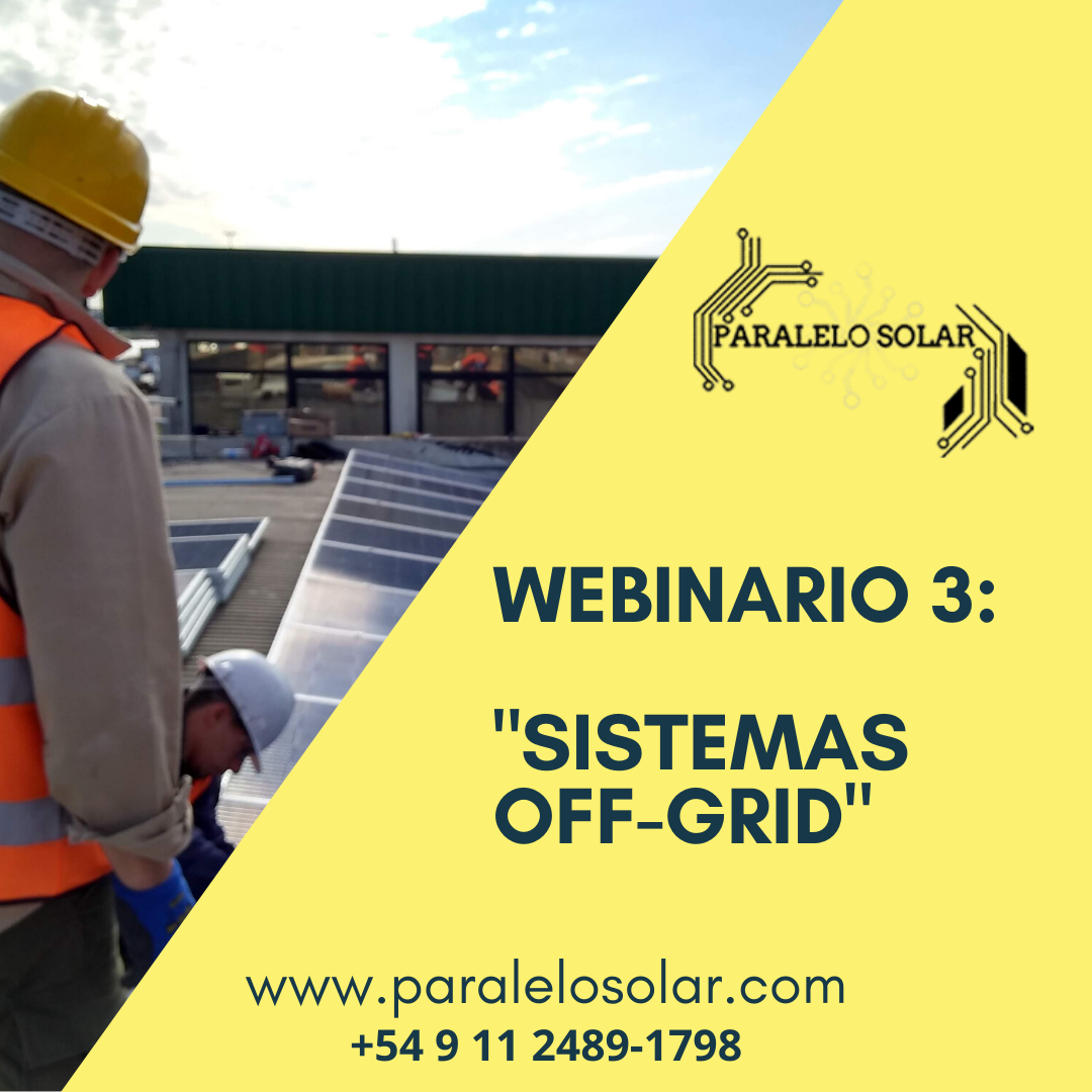 ParaleloSolar's tweet photo. QUEDA POCO TIEMPO PARA INSCRIBIRSE!!!
Nuestro webinario de "Sistemas OFF-GRID" que se realizara los dias Lunes 27 y Jueves 30 de Julio.
Escribinos un mensaje directo o contactanos por:
cursos@paralelosolar.com o al +54 9 11 2489-1798 https://t.co/ROf9s336Pb