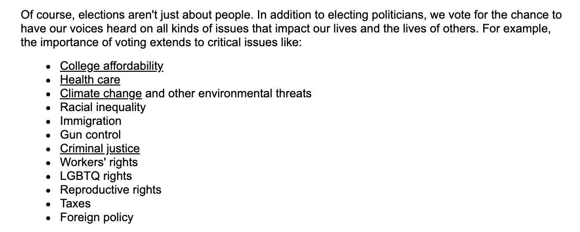 𝙳𝙰𝚈 𝟸𝟸literally so much is at stake when you're voting, way more than just a president and a few senators  https://www.trade-schools.net/articles/why-vote#more-at-stake