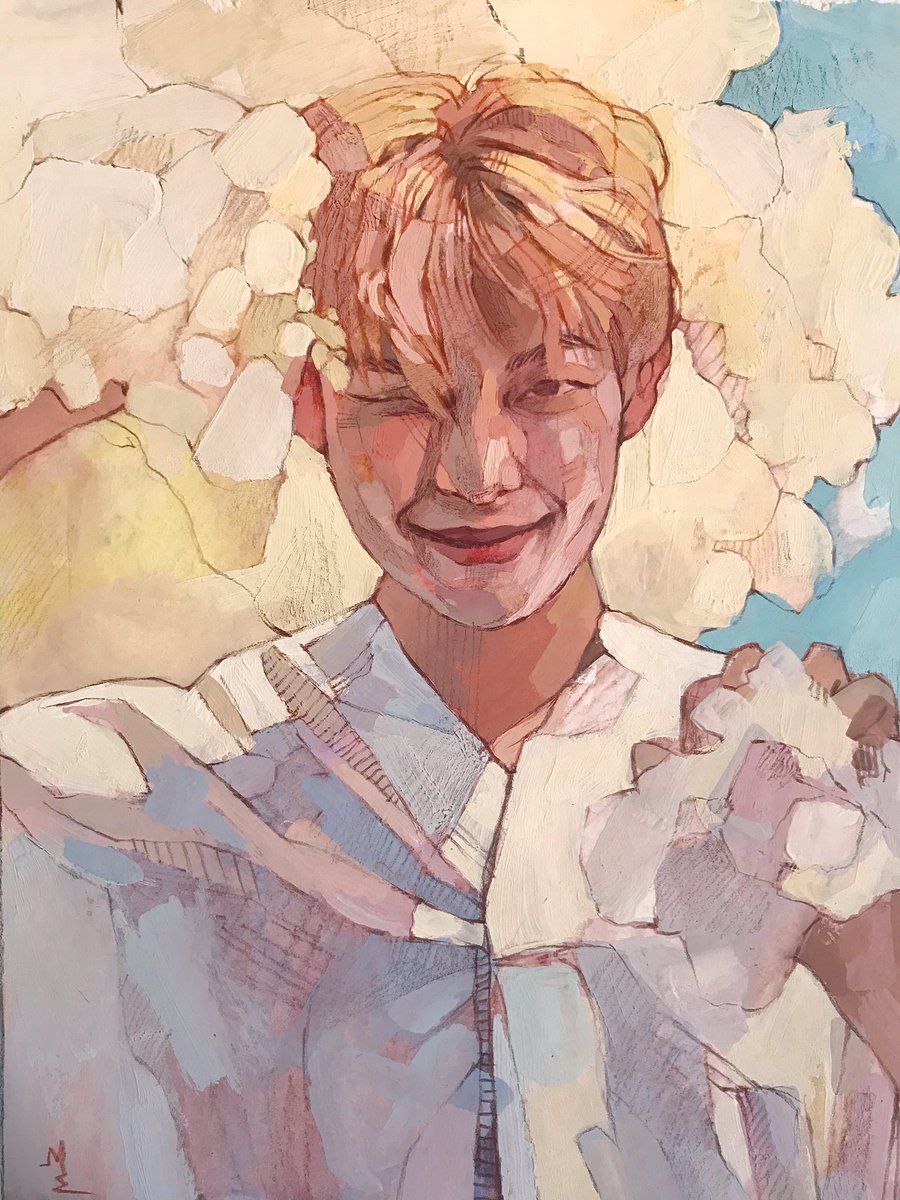 MysteriousEasel's tweet photo. #BTS_twt #BTSARMY #btsfanart #gouache #gouachepainting #painting #KimNamjoon #Namjoon #RM #RapMonster #namjoonfanart #rmfanart https://t.co/RwGDI1S37A