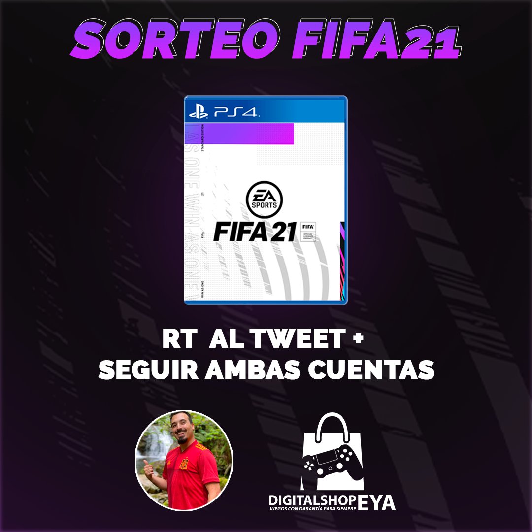 elopi23's tweet photo. 🚨SORTEO #FIFA21 digital para PS4🚨
🙇‍♂️Para participar sigue estos pasos:

Seguir➡️@DigitalShopEYA 
Seguir➡️@Elopi23
RT 🔁a este tweet

🗓️Ganador el 23 de Agosto
😘Suerte a todos
🧐 Si hay mucho apoyo, igual cae otro sorteo en mi Instagram...❤️ https://t.co/lYsweWVO4z