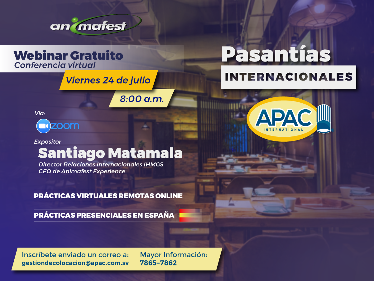 apacsv's tweet photo. ¡Con APAC puedes vivir una experiencia internacional! Te invitamos al Webinar informativo sobre pasantías en Europa, una de las muchas oportunidades exclusivas para nuestros alumnos con el objetivo que pongan en práctica los conocimientos adquiridos en su Diplomado. https://t.co/4kyrndyVQZ