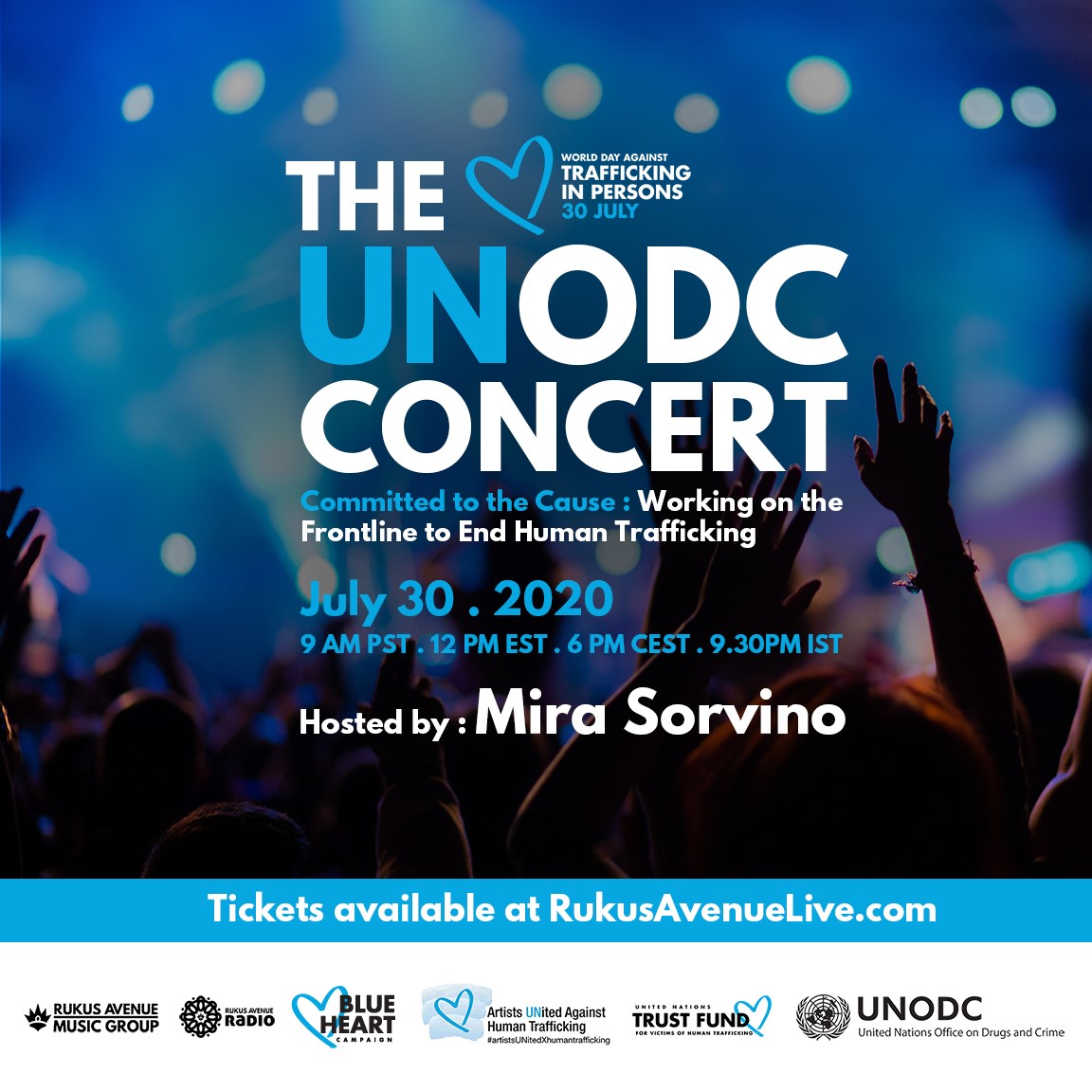 📅 SAVE THE DATE 
Join us on 30 July World Day Against Trafficking in Persons for a live virtual concert 🎶 to raise funds for victims of #HumanTrafficking. 

Get your ticket 🎟️ now ➡️ rukusavenuelive.com

ℹ️ endht.org

#EndHumanTrafficking