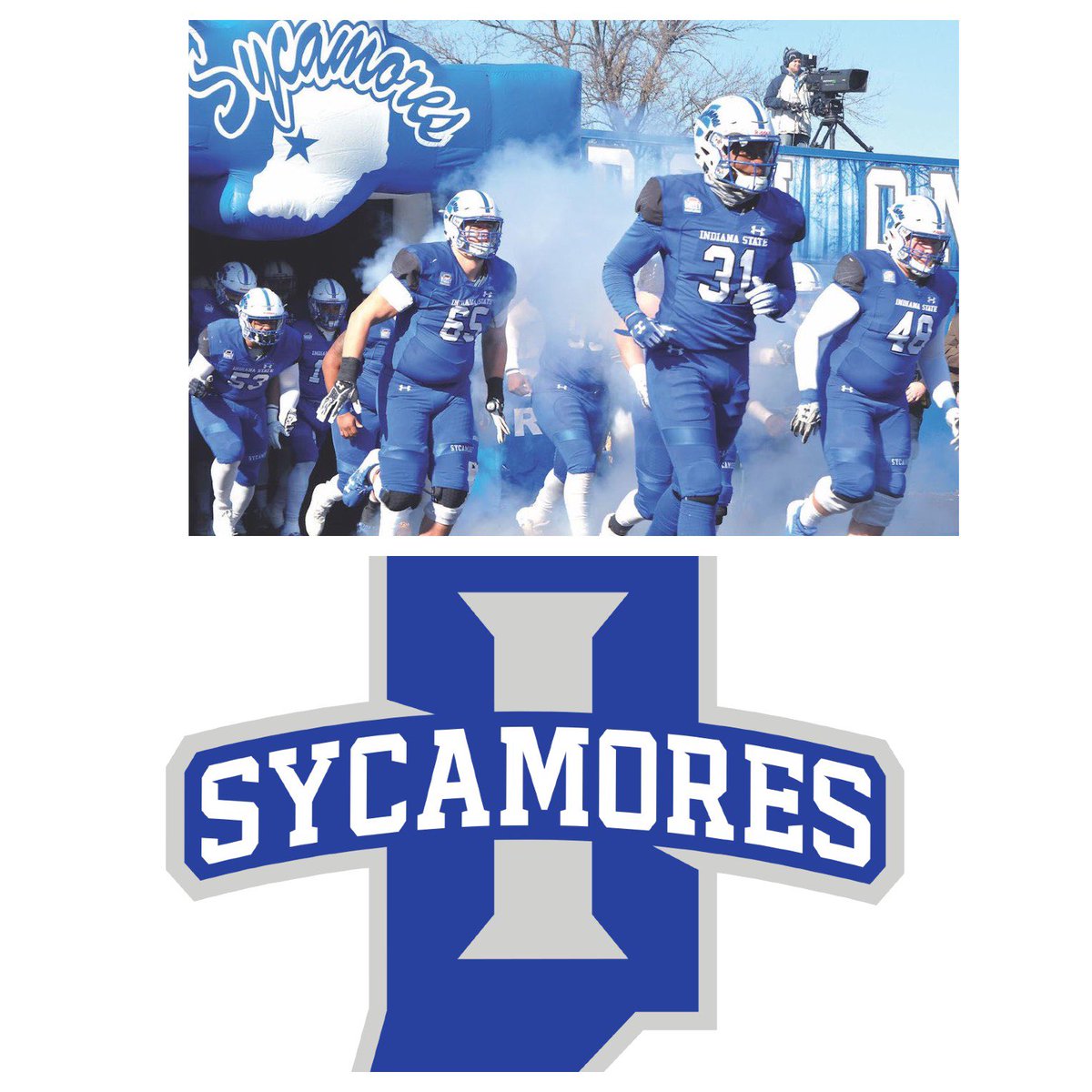 EthanChambers28's tweet photo. Beyond blessed to announce that I have received and offer to play D1 football at @IndianaStateU! Thank you @CmalryMallory @maknight3 @ISUCoachWilson and the rest of the coaching staff for this opportunity! @Bryan_Ault @IndianaPreps @TomLoy247 @separationskill @TractionAp https://t.co/nfqiMbksOT