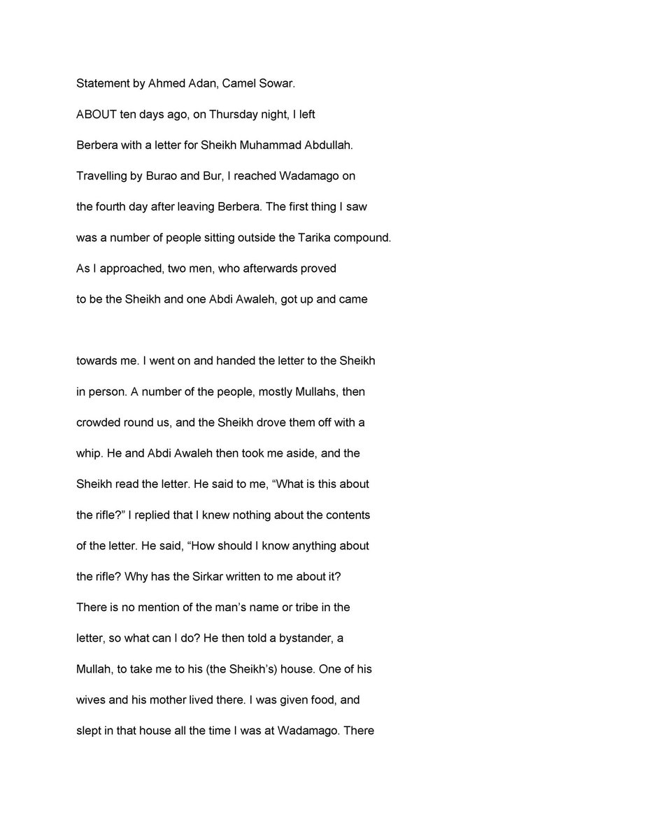 Aw Jaamac describing the dervish army as ' reer Nugaaleed" before allegedly attacking Beer, Burco and Oodweyne.Reer Nugaaleed is code word for dhulbahante. Implications dhulbahante over runing HJ and HY country.Majority of the dervish were HJ and HY according to reliable witness