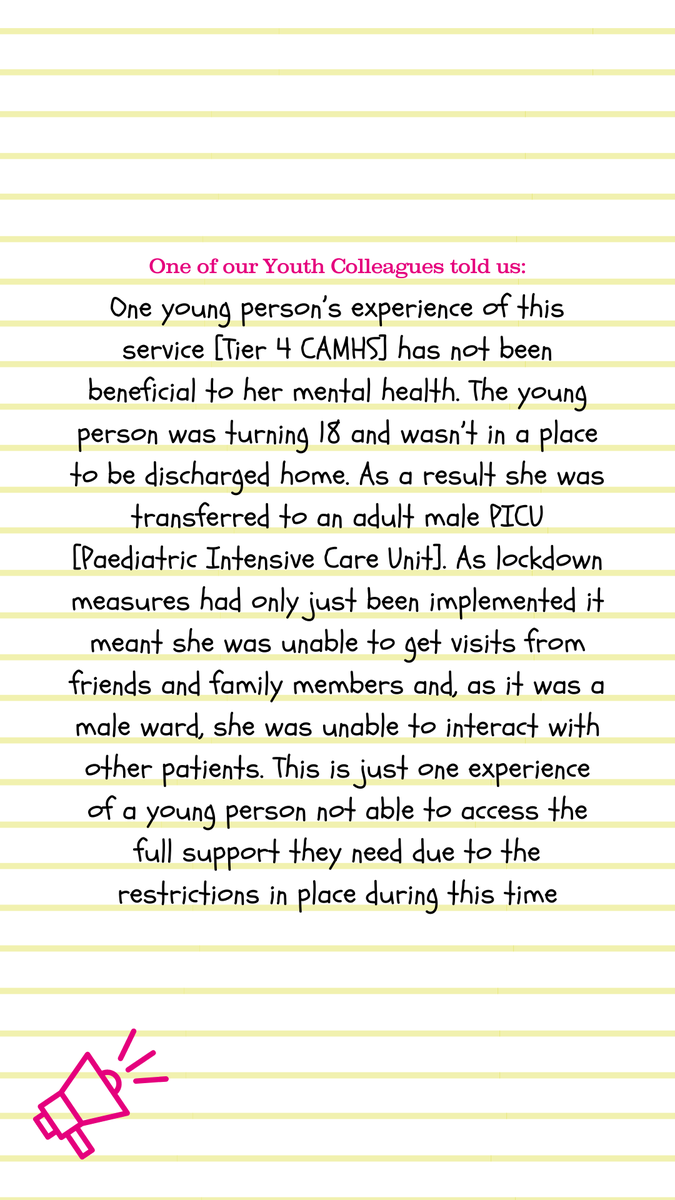 barnardos's tweet image. Some children and young people with existing mental health conditions have said they have received little or no support during the #coronavirus pandemic. Read about one young person’s experience of an inpatient mental health service.