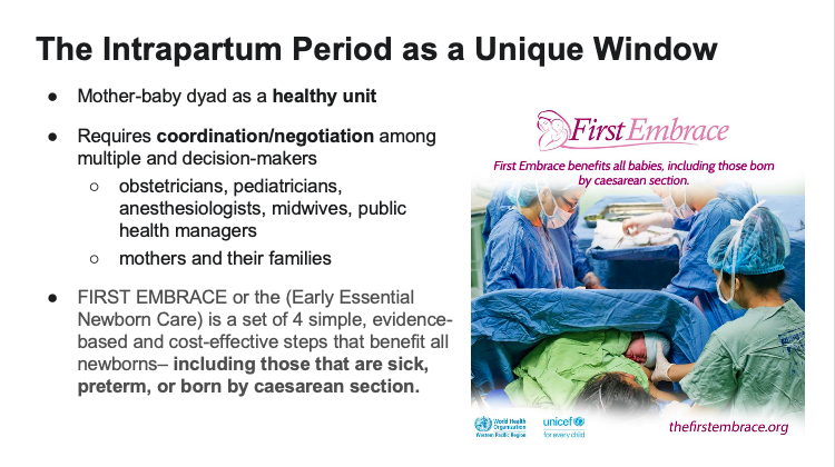 A9 Early Essential Newborn Care or the First Embrace consists of timebound practices in labor, delivery and the immediate period after birth that emphasize uninterrupted skin-to-skin contact & completion of the first breastfeed #COVIDCollateral #ZeroSeparation