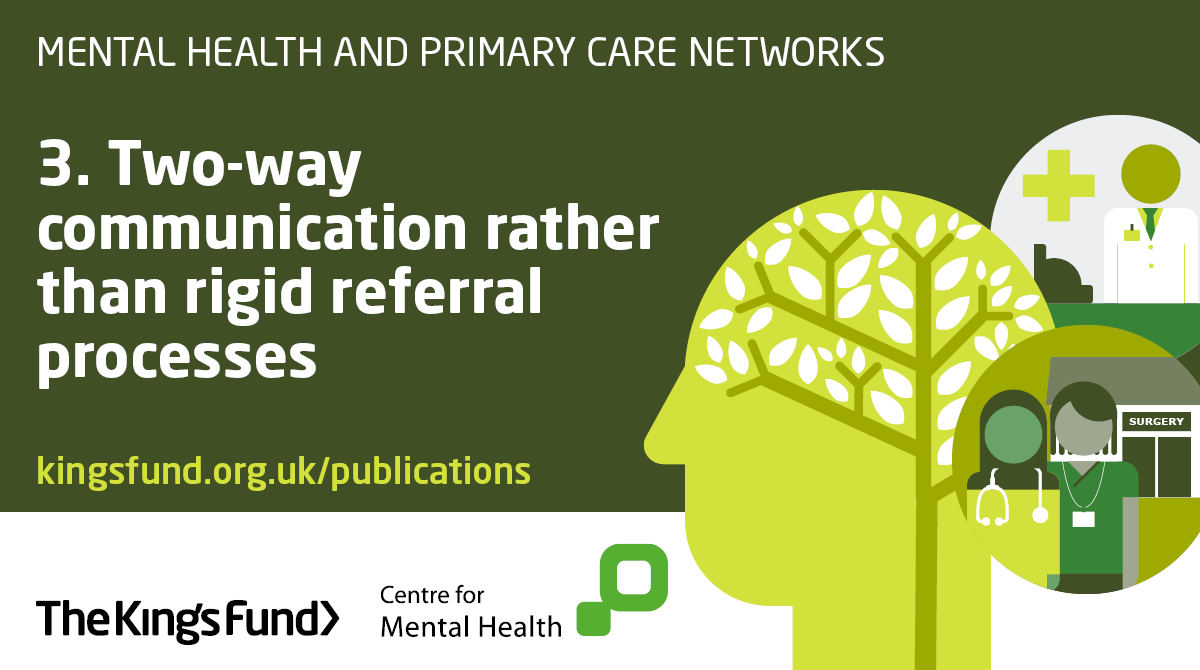 Our third principle is already being seen in many newer primary care mental health services which are moving towards a more flexible system where it is easier and quicker for GPs to obtain expert input.