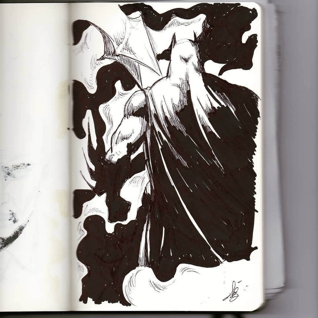 ab_art_it's tweet photo. Quick Bat-Moleskine
https://t.co/3wuwW3fqVT
 #arts #illustrations #painting #drawing #tags #social #tube #tempera #acrylic #inks #colours #secret #staytuned #lookwell #rasalghul #batman #dccomics #warnerbros #brucewayne #moleskine https://t.co/dkswkJ2uzA