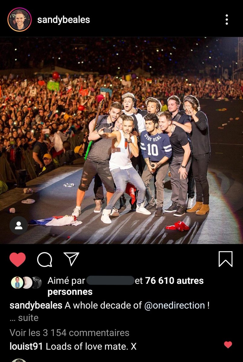 louist91fr's tweet image. Louis a aimé le poste Instagram de Sandy!

23/7 © #10YearsWithOneDirection #10YearsOf1D