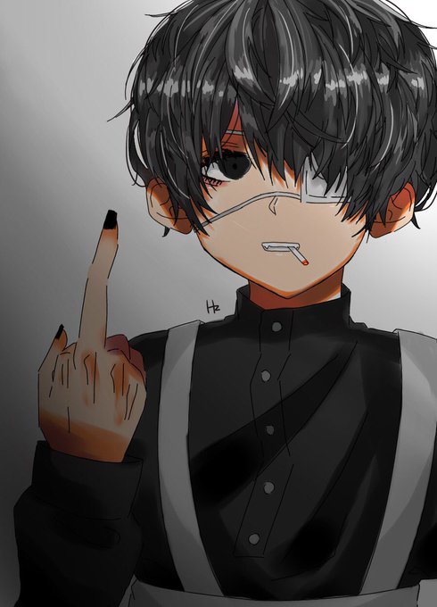 髪の毛頑張って描いたけど(線画)見えなくなっちゃった
#イラスト 