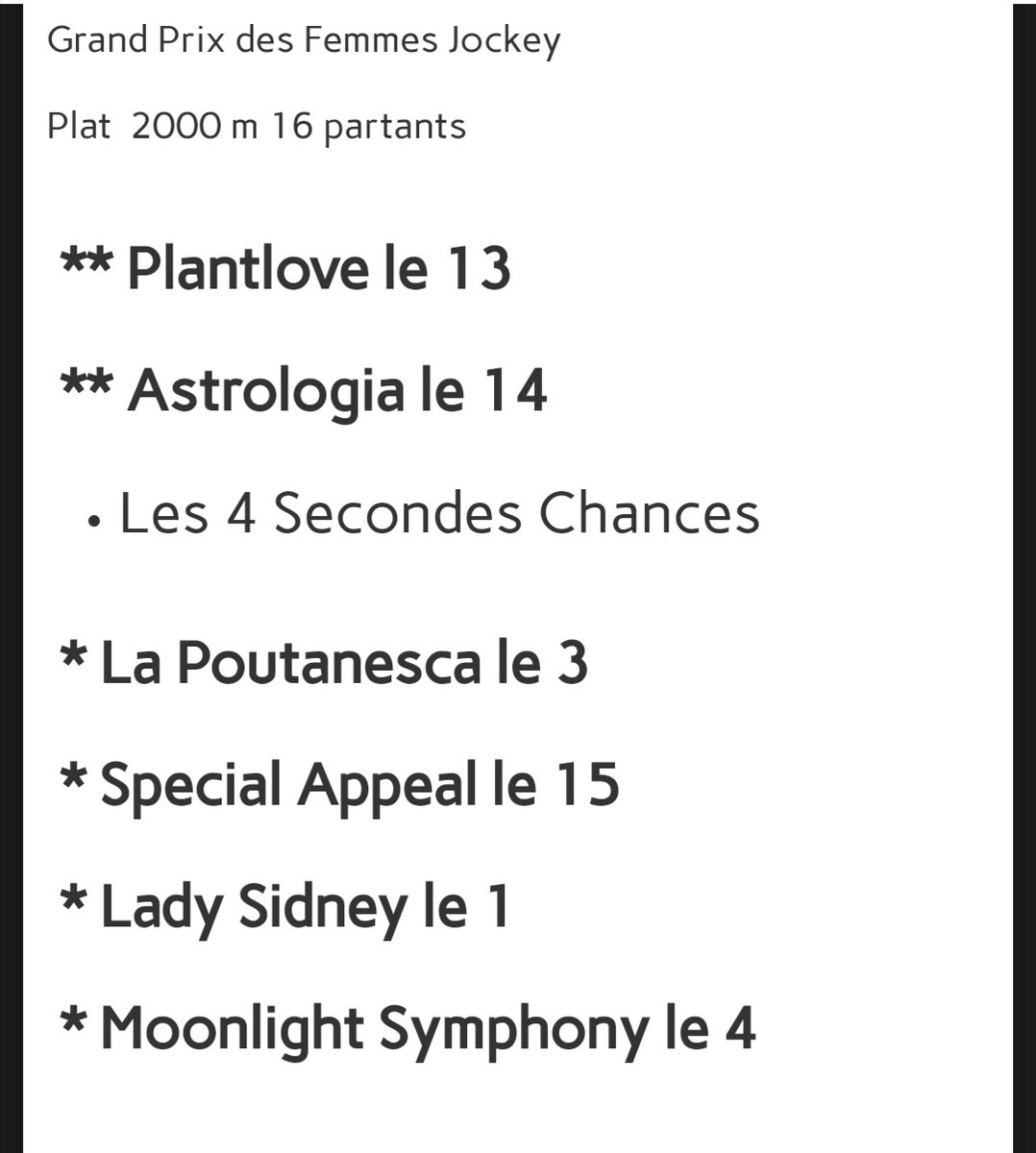RueDesTurfistes's tweet photo. On est bien encore sur https://t.co/PIRSL611Ml
Arrivée Quinté 13-10-14-6-3...
Le cheval du Quinté gagnant à 10/1
Quinté désordre avec les 2 bases 1er et 2e...
@PMU_Hippique @ZEturfFr
Team rue @Studio_6_1 @JPalast @questacarlito @RueDesTurfistes https://t.co/8DHWrMegxv
