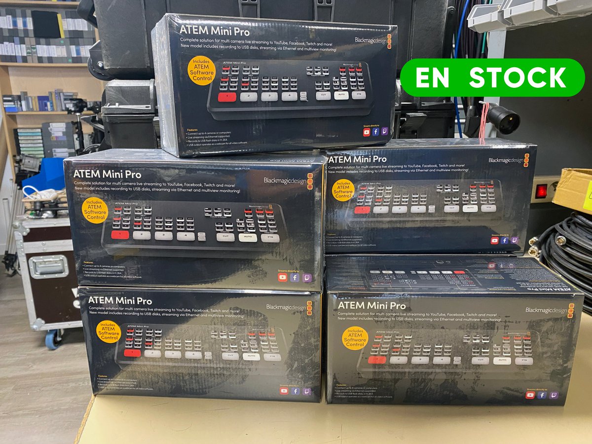 SonirisSystem's tweet image. Atem Mini Pro ✅EN STOCK 👉 sur notre shop Soniris.com

@Blackmagic_News 
#atemminipro #atem #BlackMagic