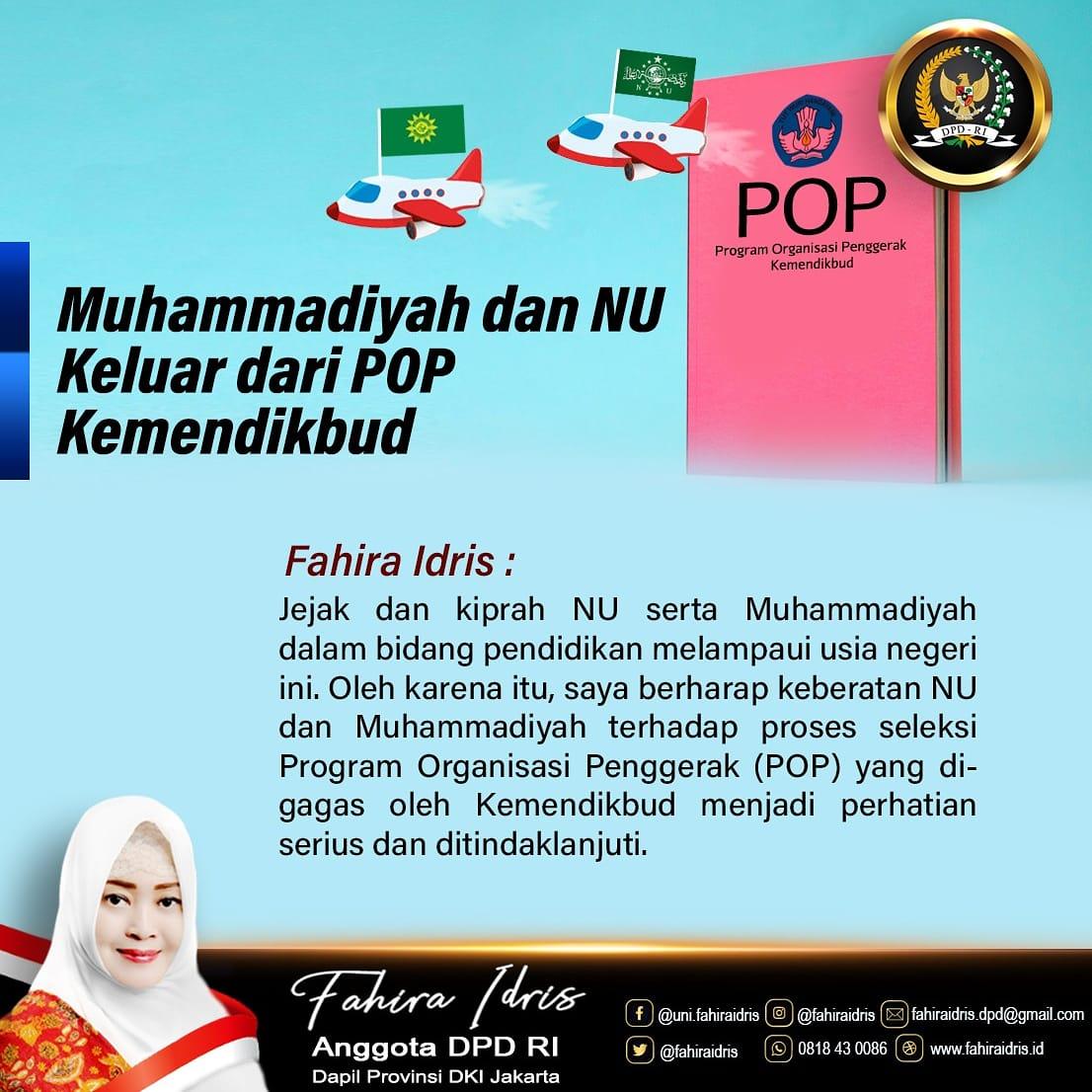 fahiraidris's tweet photo. Jejak dan kiprah NU serta Muhammadiyah dalam bidang pendidikan melampaui usia negeri ini. Oleh krn tu, saya berharap keberatan NU dan Muhammadiyah terhadap proses seleksi Program Organisasi Penggerak (POP) yang digagas oleh Kemendikbud menjadi perhatian serius dan ditindaklanjuti https://t.co/LAy7SCTMU2