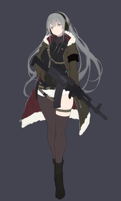 銃を持った女の子を描きたいけど銃は描きたくない 