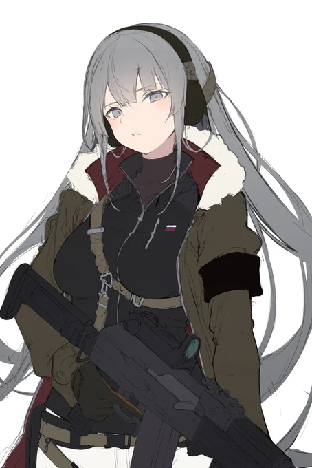 銃を持った女の子を描きたいけど銃は描きたくない 