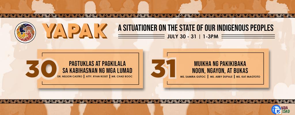 hulagwayph's tweet photo. Check out our roster of speakers from different organizations and communities advocating for IPs' rights!

Panahon na para makialam at sumama sa laban nila!
#StopTheKillings
#NoToDevelopmentAggression
#StandWithIndigenousPeople
#HulagwayPH https://t.co/lRcxWV3QBJ