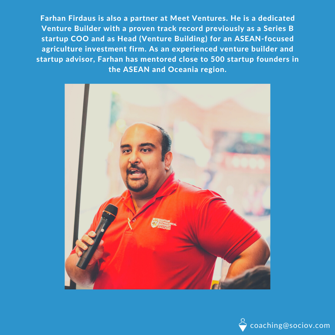 Sociovcoaching's tweet photo. Culmination of this month's webinar series themed "Why Coaching Matters". 

This Saturday, 6:30pm we have Farhan Firdaus, a multi-awarded entrepreneur from Singapore! 

Let's talk about #careers!

Email coaching@sociov.com to guest list. 

#Startup #Entrepreneurship https://t.co/5m7YdFOO9j