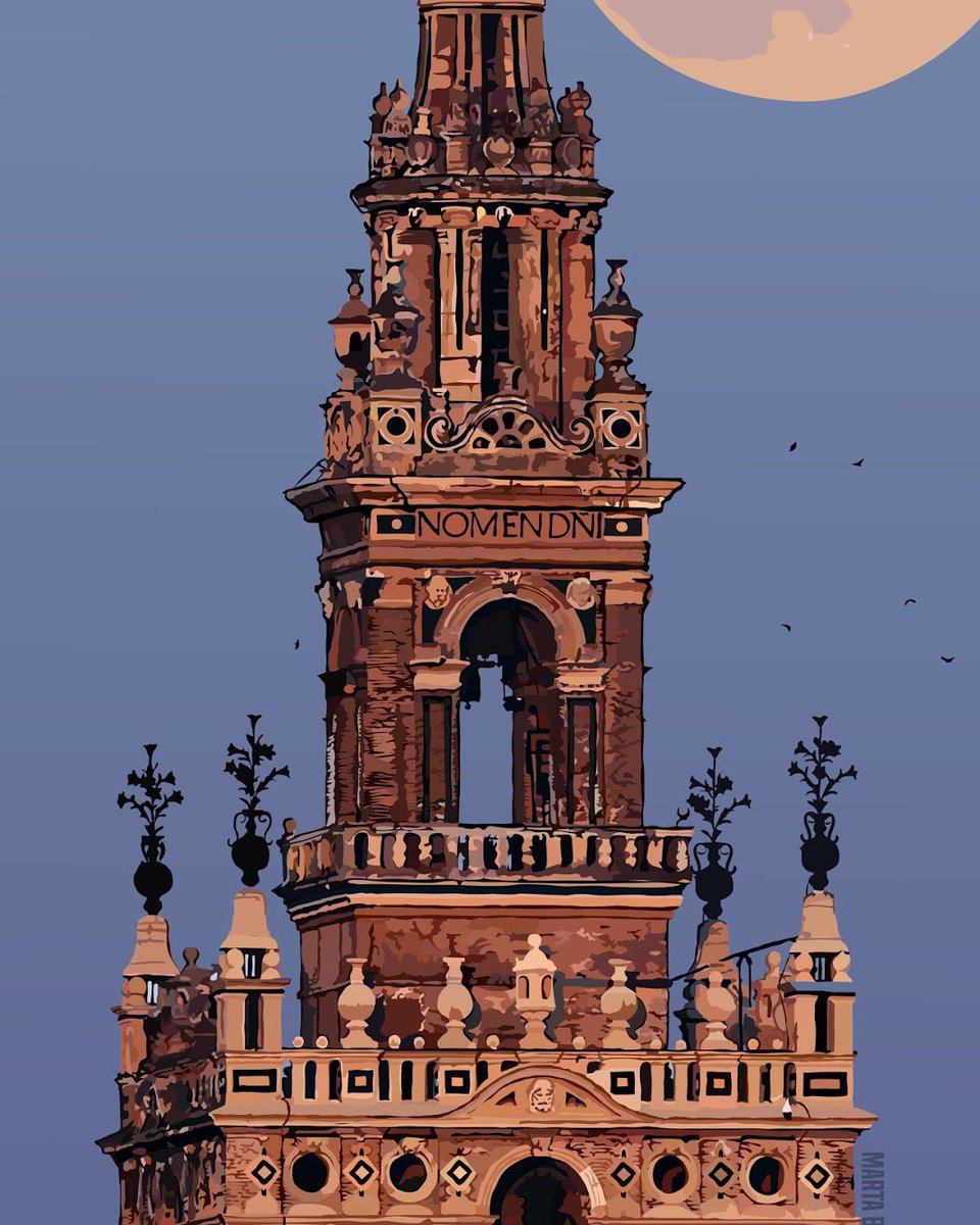 martaboso98's tweet photo. Después de varias semanas trabajando en ello: por fin os puedo enseñar la ilustración de la Giralda! 

Comparte si te gusta 🙏🏻❤️ https://t.co/6GKhGfveFv