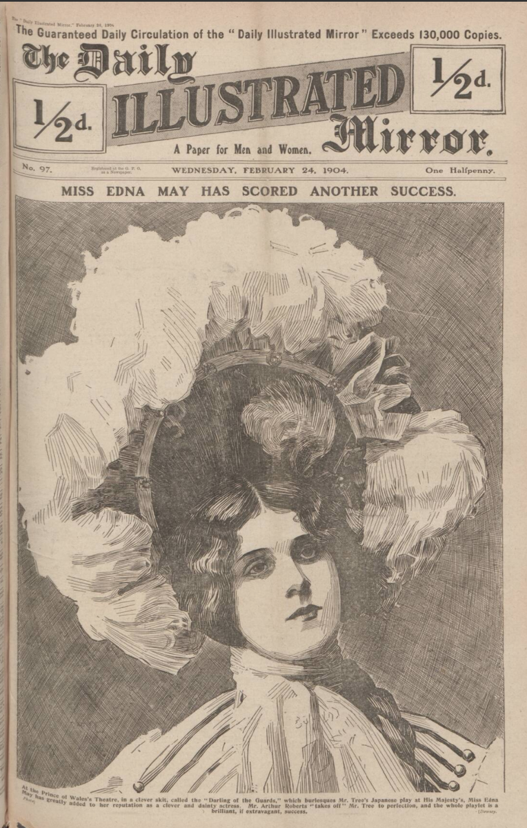 Harmsworth — a man unaccustomed to such big commercial failures — abandoned the experiment after three months. As a final throw of the dice, he completely redesigned the paper and halved its price. It was now The Daily Illustrated Mirror: "A Paper For Men and Women." /9