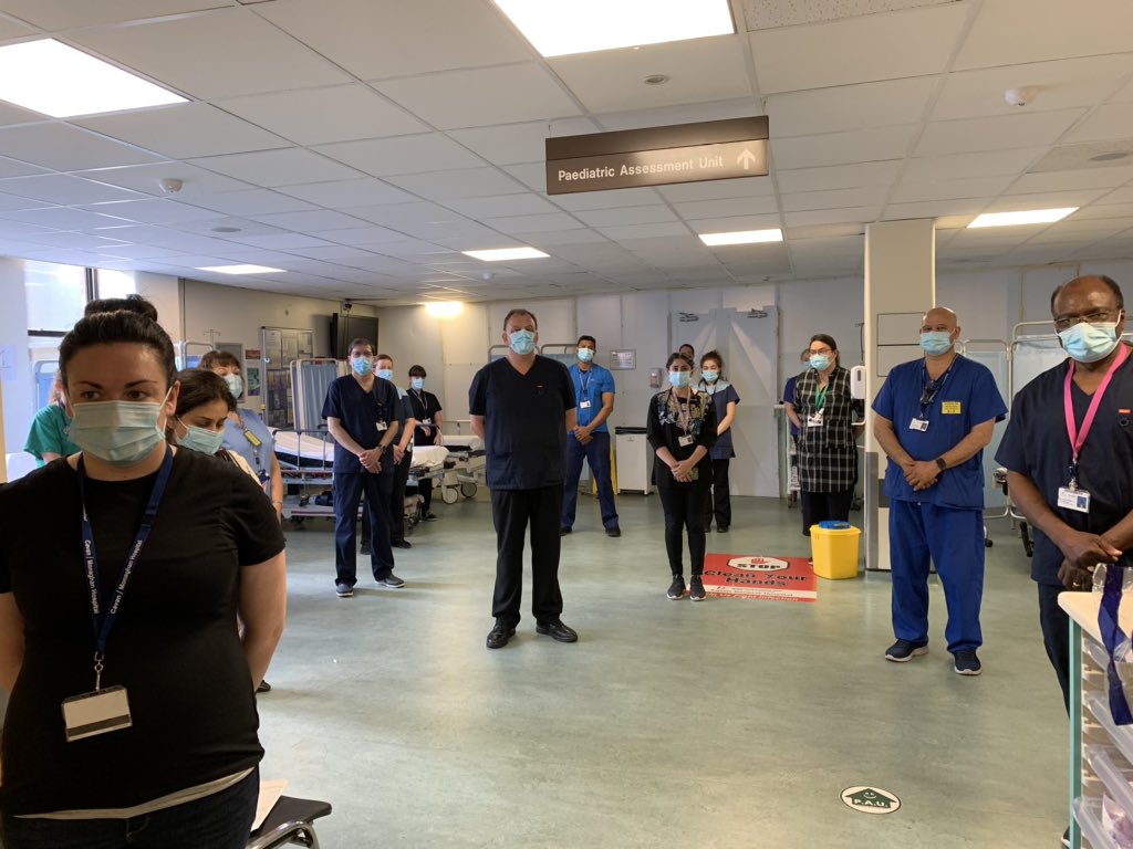 butt_ashrafbutt's tweet photo. Staff in Cavan ED paying their respect to Dr Ali. One minute silence at 12 midway. My he Rest In Peace. #EmergencyMedicine,#AssocEmergMedIE, @MaterTrauma, https://t.co/vGZGh5C8CD
