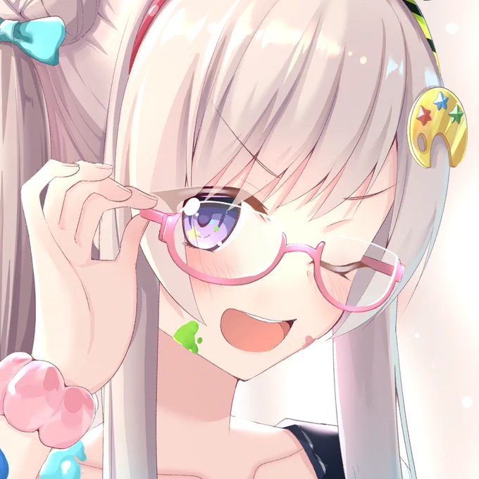 イオフィちゃんにメガネをかけてもらいました!!
#ioarts 