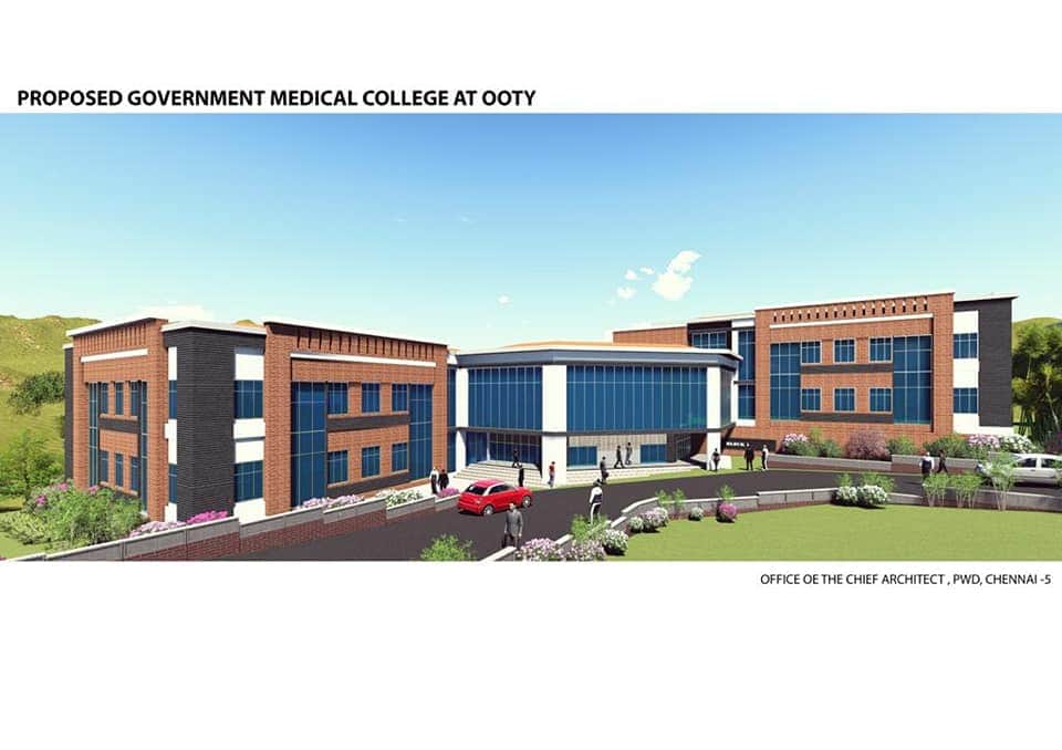 Ooty_FC's tweet photo. Proposed Hospital for  #Nilgiris
#Ooty MedicalCollege

#நீலகிரி மாவட்டம் உதகையில் அமையவுள்ள மருத்துவ கல்லூரி   மாதிரி தோற்றம். 

விரைவில் கண்ணுக்கு விருந்தாய். 
மக்களுக்கு மருந்தாய் உருவாகும்

#OotyFC https://t.co/9y5wXlwP0x