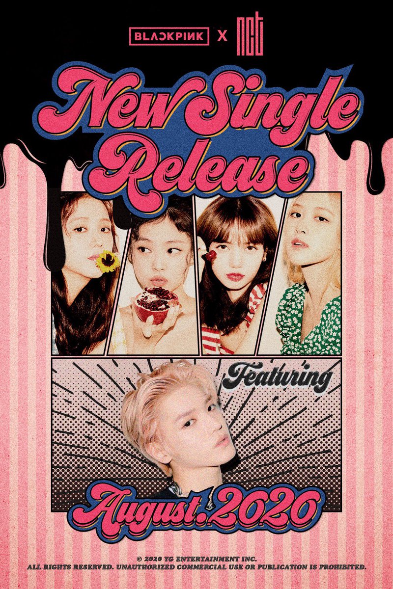 xuxizos's tweet photo. #BLACKPINK  NEW SINGLE (Feat. Taeyong) TEASER POSTER 

#블랙핑크  #TAEYONG #JISOO  #JENNIE  #ROSÉ  #LISA  #NewSingle #TeaserPoster #August #ComingSoon #YG https://t.co/6KBBtxdkD2