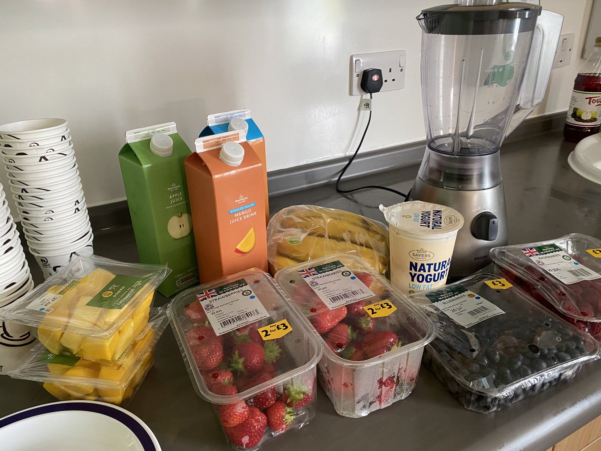 OrchidWard's tweet photo. Smoothie making this morning, getting our 5 a day in and promoting independence and healthy lifestyle choices 🍇 🍈 🍉 #smoothie #healthy https://t.co/Vrbeab6iZg