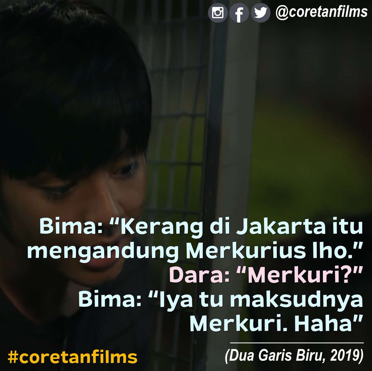 coretanfilms's tweet photo. Salah satu scene kocak ini.
#coretanfilms #duagarisbiru #starvisionplus #anggayunanda #adhistyzara #ginasnoer #lulutobing #dwisasono #rachelamanda #cutminitheo #asriwelas #irgifahrezi #arieljkt48 #cindyjkt48 #iflix #bintangemon #arswendybeningswara #Anneth #gedenya #malamjumat https://t.co/0YSmmb2XHu