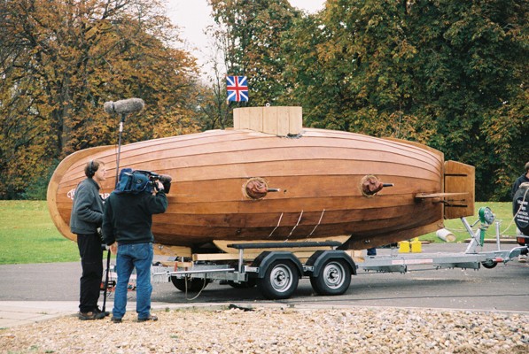 EXP_Eng's tweet photo. The Timber Submarine was designed and built for "Building the Impossible", a @BBC + @DiscoveryUK series. We researched the available #technology of the time & designed a vessel to be constructed using authentic C17th tech, methods & materials > https://t.co/0rtnFfDzB1 #ExpEng20 https://t.co/Y5w8UoQqli