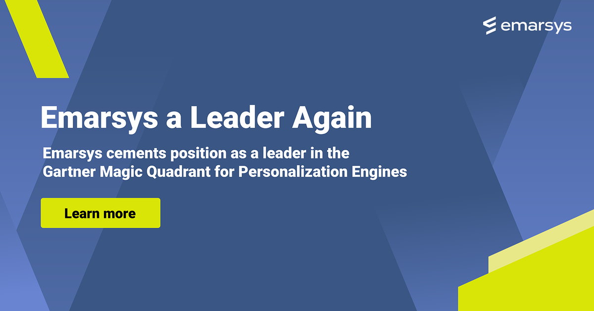 Emarsys's tweet photo. We’re thrilled that Emarsys has been recognized by brands as a Leader in the @Gartner Magic Quadrant for Personalization Engines. 

Get a copy of the report and see what leading brands say about using Emarsys: 
https://t.co/0yYf20Lany https://t.co/NFHgODwBBA
