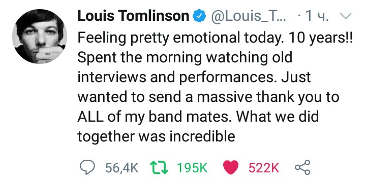 narryshugsmrr's tweet photo. Еду в автобусе и плачу :'( спасибо, Луи 😘❤❤❤ @Louis_Tomlinson 

#10YearsOfOneDiretion https://t.co/QjhqqrUfWR