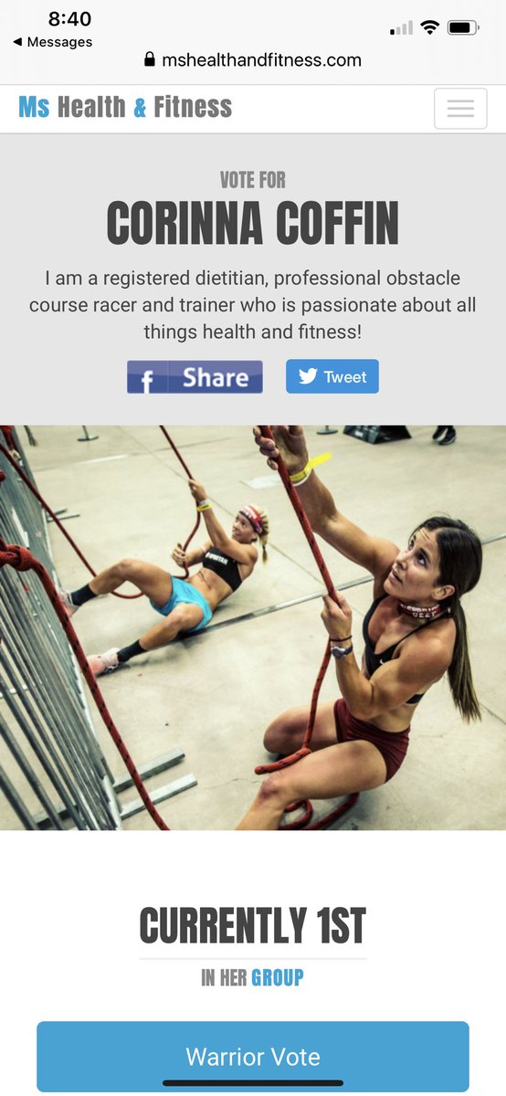 Please support our SEAL Team PT￼ alumna and our friend, Corinna Coffin, in her effort to win this competition and donate to charity! You can vote once per 24-hrs!

mshealthandfitness.com/2020/corinna-c…