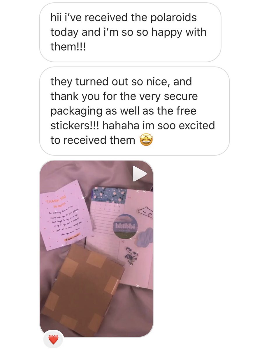 bbibbipolaroids's tweet photo. a really nice and lovely customer send us two really pretty videos of her polaroids and we love them so much 💕💕💕

#bbibbipolaroidsfeedback https://t.co/bAVRVEbtDW