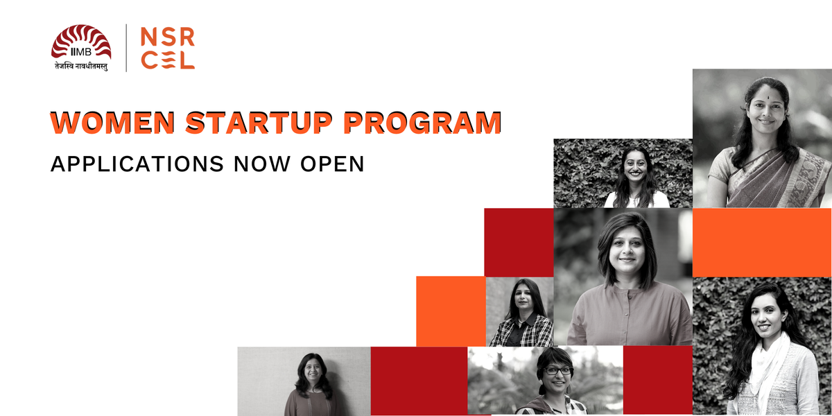 nsrcel's tweet photo. 🎉Applications are now open! 
Inviting #women #entrepreneurs from all sectors with ideas and early-stage #startups to apply for the #WomenStartupProgram 

Learn more about the program and apply here 
👉https://t.co/I4SJfFQ7Pu

#womeninbusiness #femalefounders #AtmaNirbharBharat https://t.co/g27SKZHupp