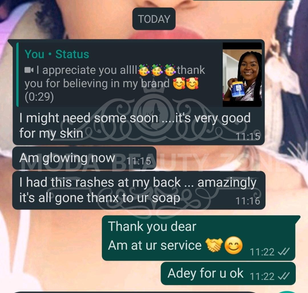 modabeautyzone's tweet photo. Ain't still convince with our customers reviews? Hurry up and get one of our Moda Beauty Zone products. Call this line 024 501 5575 to make your orders! Follow us on Instagram @modabeautyzone

#beauty #skincareroutine #skincareproducts #sheabutter #turmeric #soap #modabeautyzone https://t.co/qbpTEy17Pv