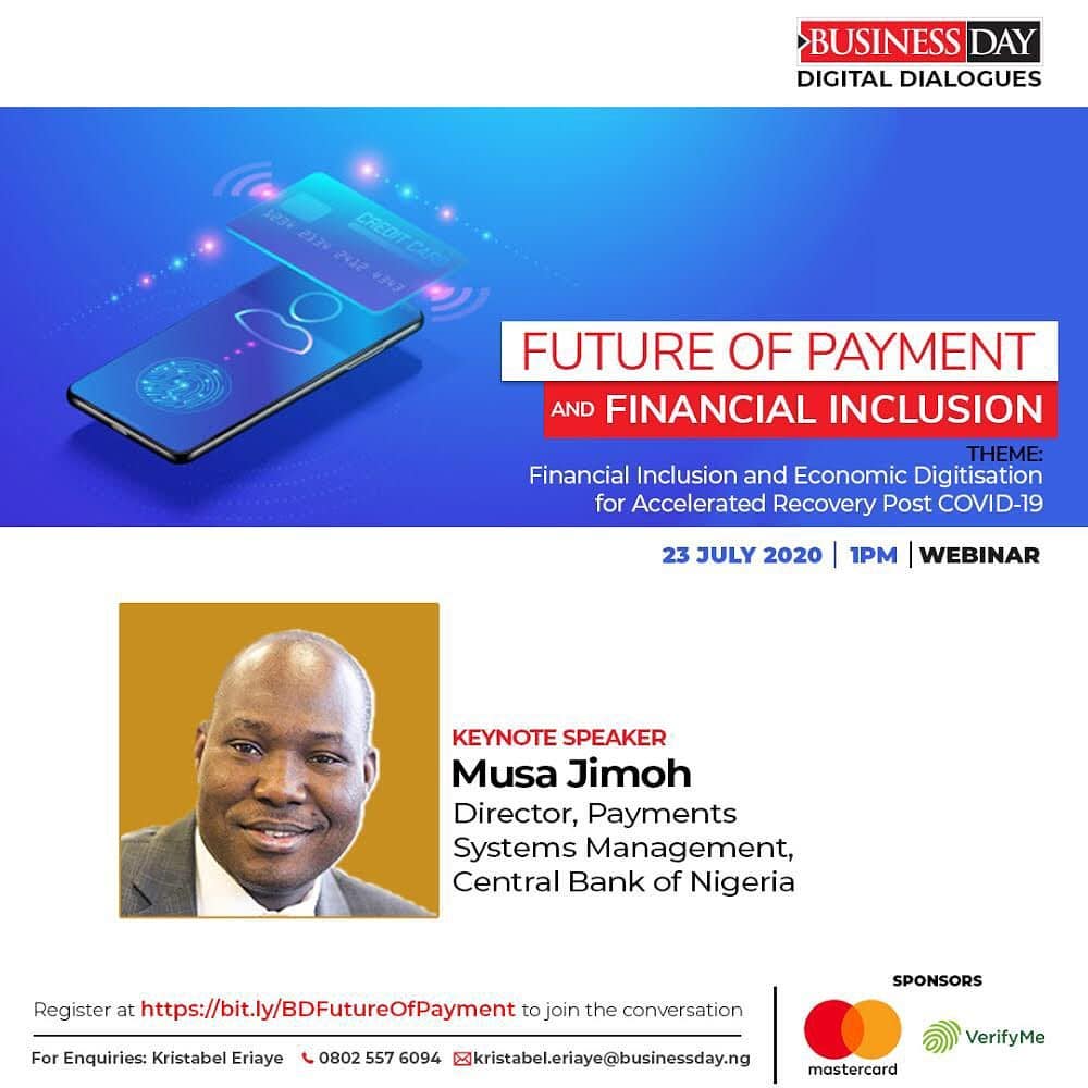 bhmng's tweet photo. To guide us on what can be done to equip the informal sector digitally, @BusinessDayNg has gathered this panel of experts to discuss the #FutureOfPayments in Nigeria.

#BDFOP #MTNxBDFOP https://t.co/mydxgxdTr2