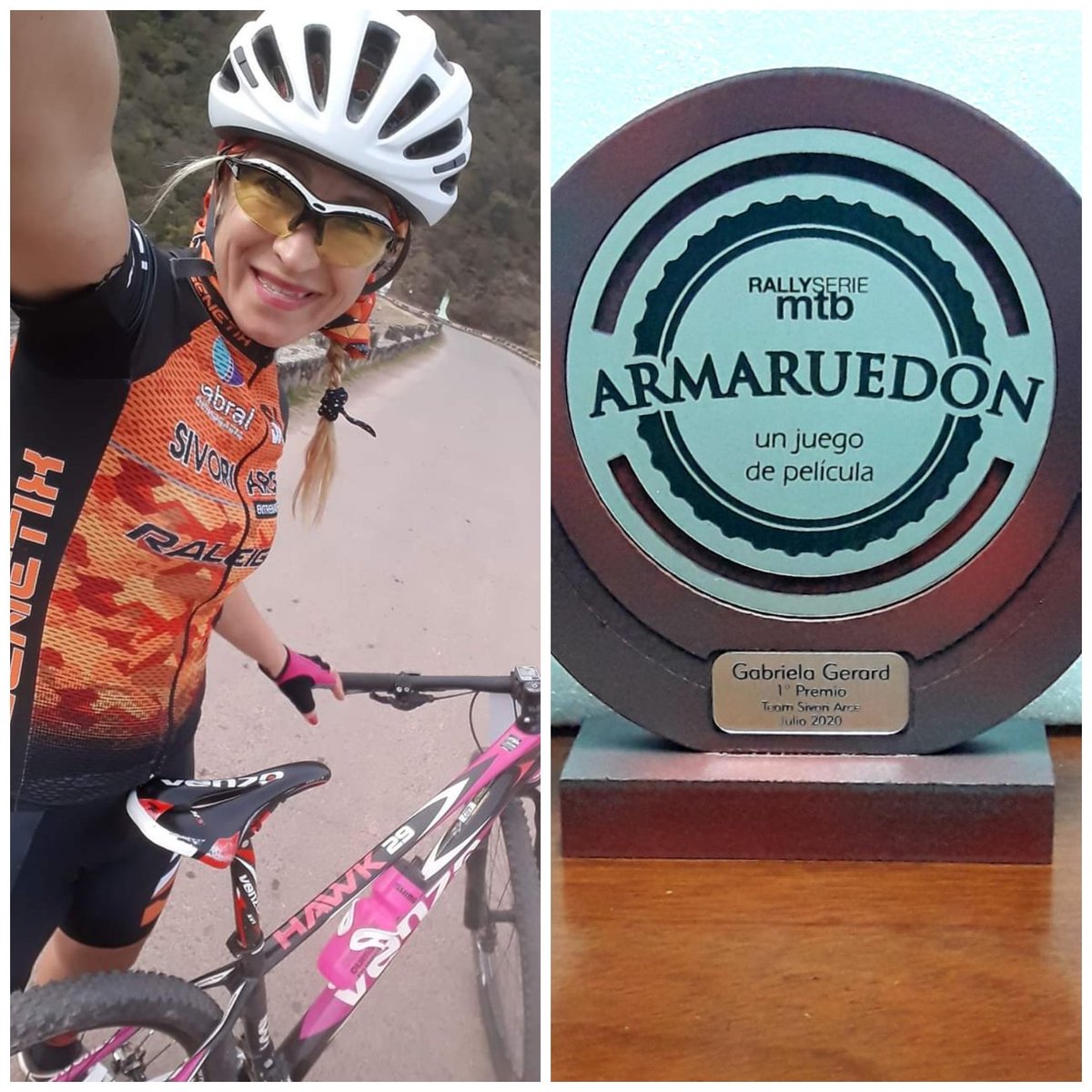 rallyserie's tweet photo. Los ganadores del #RALLYSERIEARMARUEDON @gerard_gabriela01 y @manubike15  ya tienen sus premios .

Gracias Andbor premiaciones los trofeos para los campeones y por acompañar a rallyserie! https://t.co/Yuo8HejbNF
