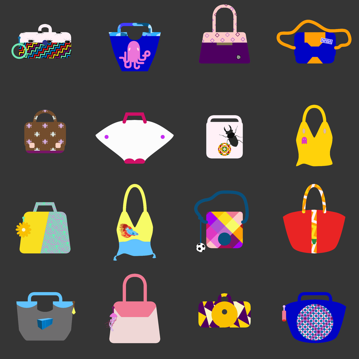 ElMisnomer's tweet photo. Handbags https://t.co/l2UW1fM94x